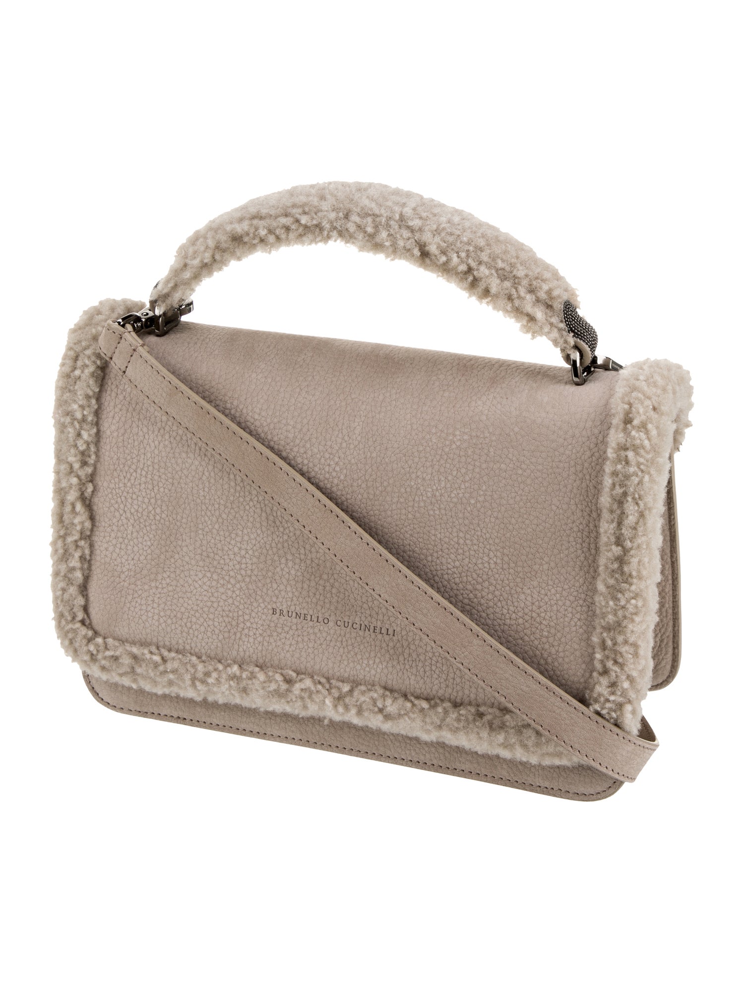 Brunello Cucinelli Leather Top Handle Bag