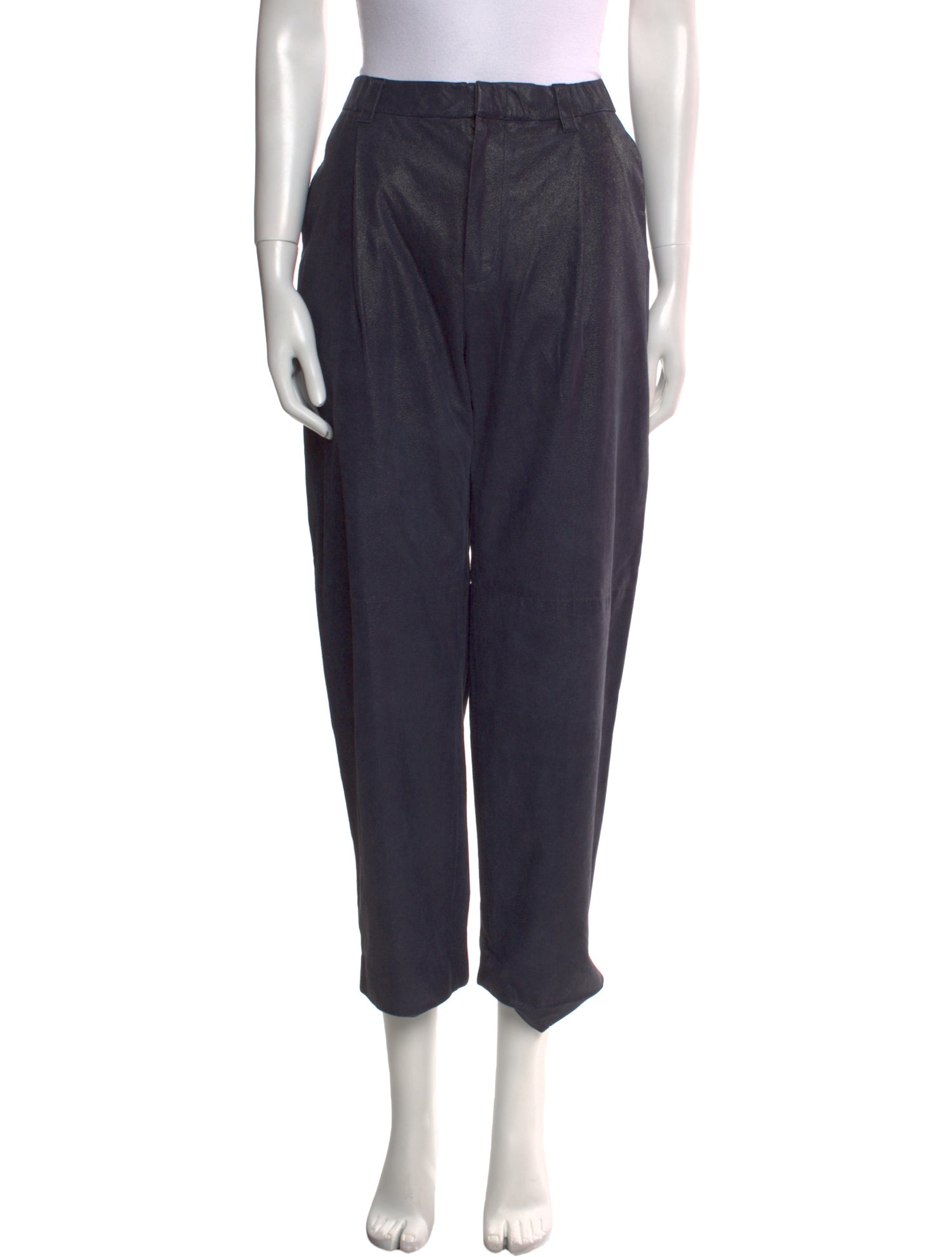 Brunello Cucinelli Leather Straight Leg Pants w/ Tags