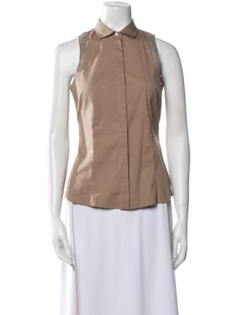 Brunello Cucinelli Sleeveless Button-Up Top