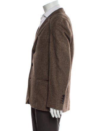 Brunello Cucinelli Wool Patterned Peacoat