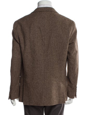 Brunello Cucinelli Wool Patterned Peacoat