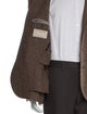 Brunello Cucinelli Wool Patterned Peacoat