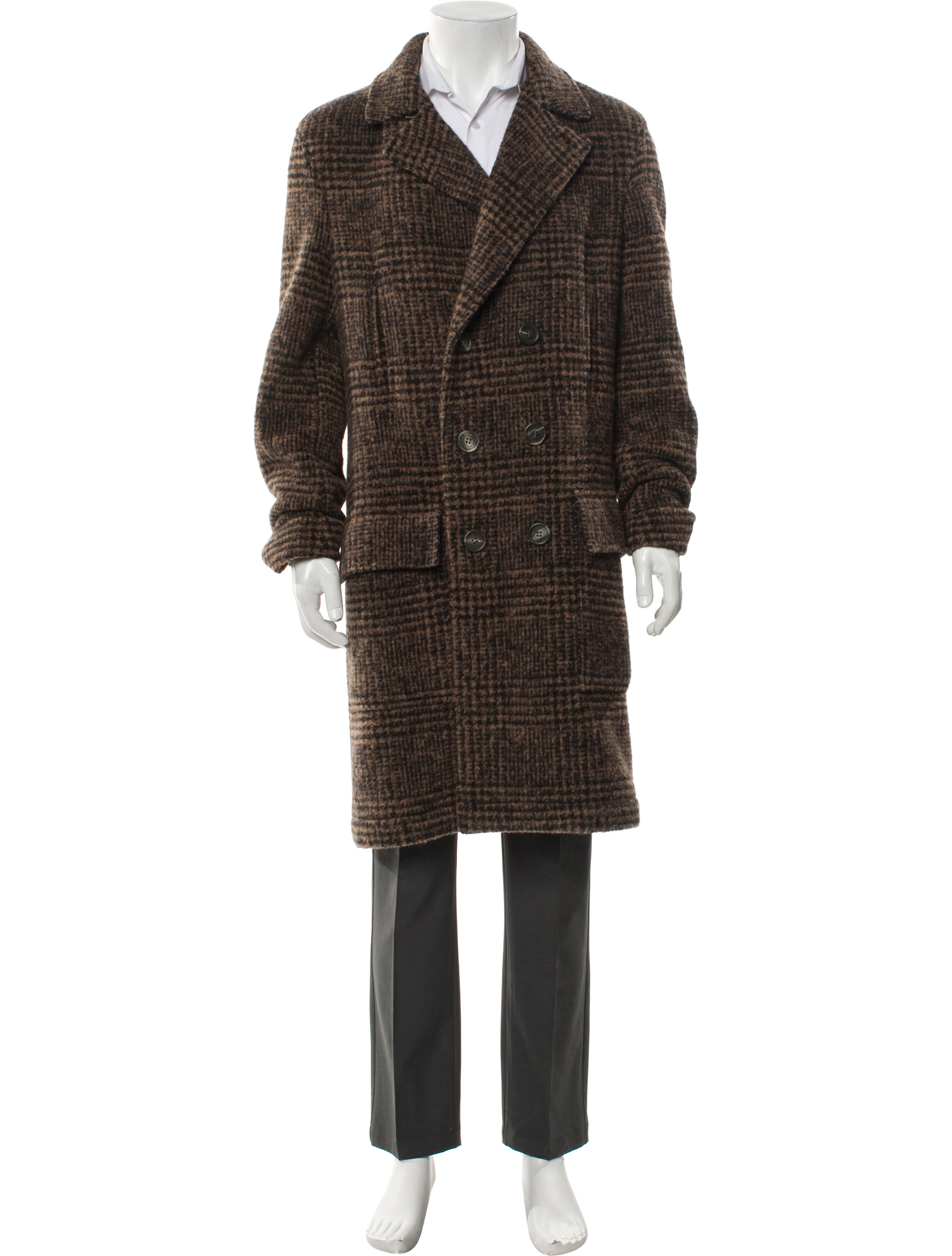 Brunello Cucinelli Houndstooth Print Overcoat