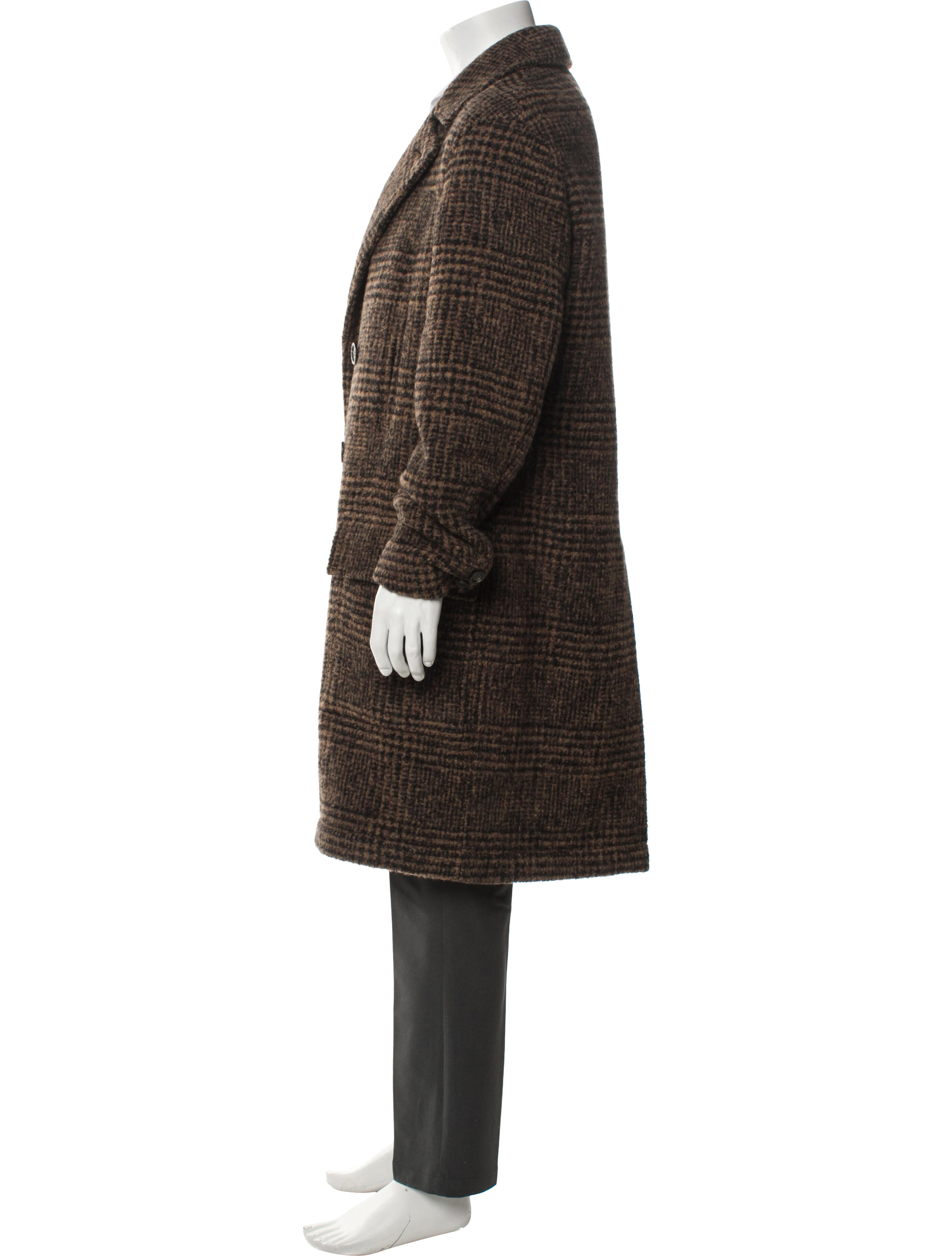 Brunello Cucinelli Houndstooth Print Overcoat