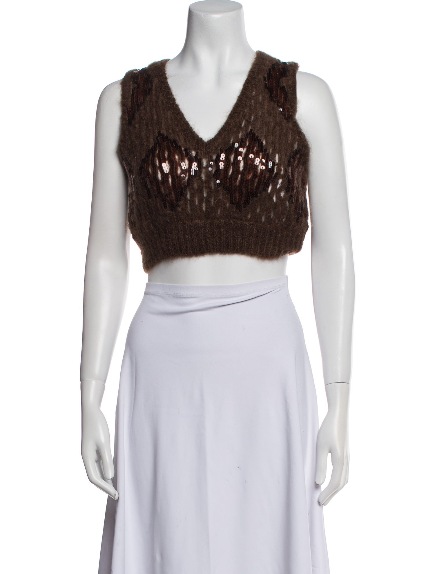 Brunello Cucinelli Mohair V-Neck Sweater