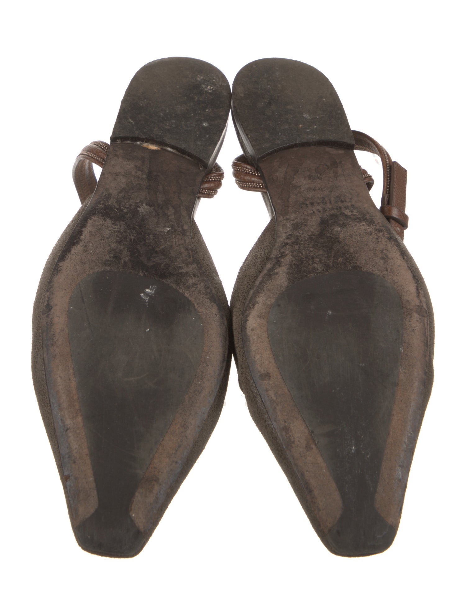 Brunello Cucinelli Monili Leather Mules