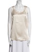Brunello Cucinelli Silk Scoop Neck Top