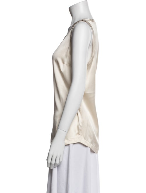 Brunello Cucinelli Silk Scoop Neck Top