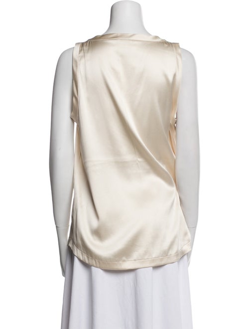 Brunello Cucinelli Silk Scoop Neck Top