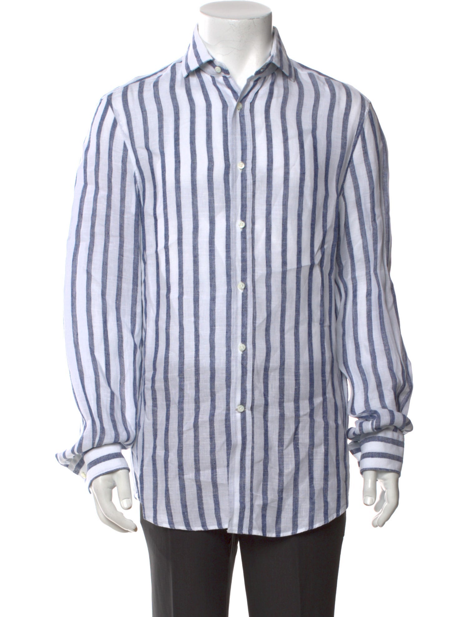 Brunello Cucinelli Striped Long Sleeve Shirt