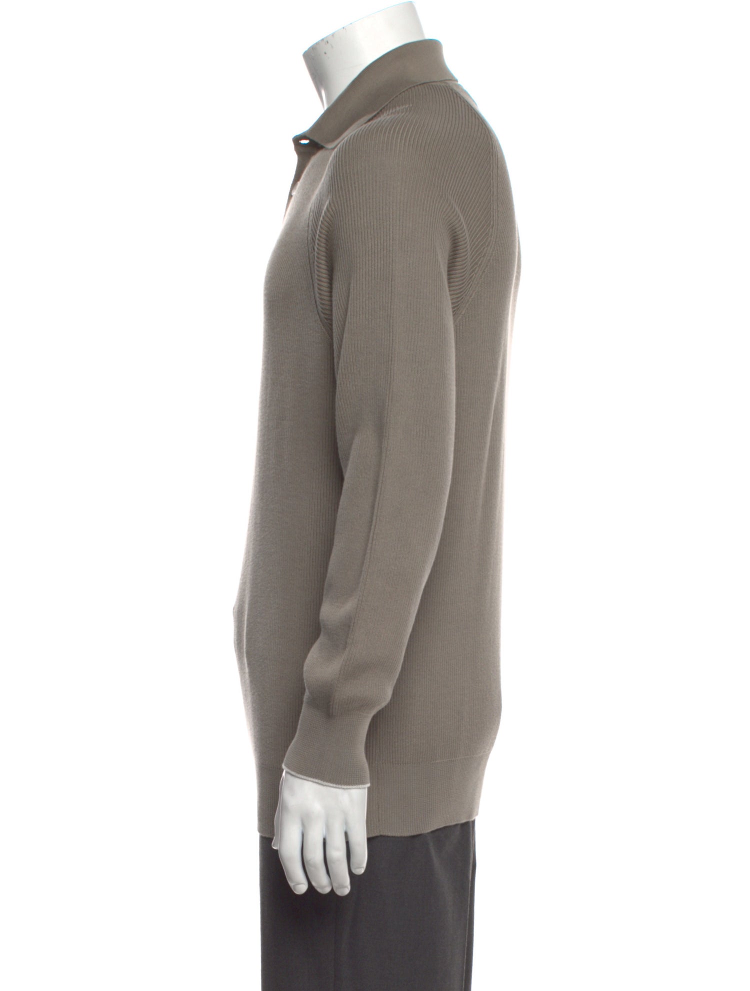 Brunello Cucinelli Collar Long Sleeve Polo Sweater