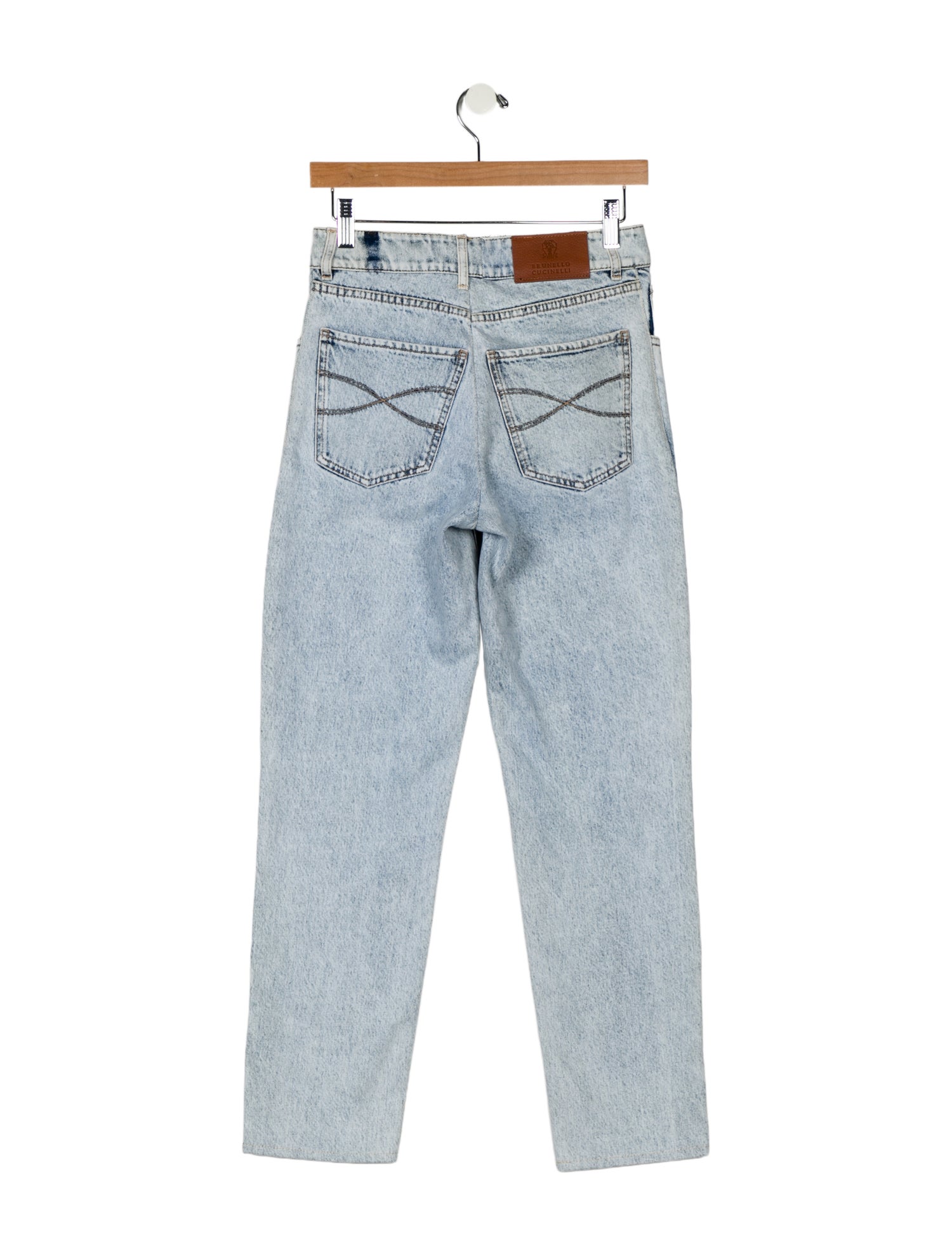 Brunello Cucinelli High-Rise Straight Leg Jeans