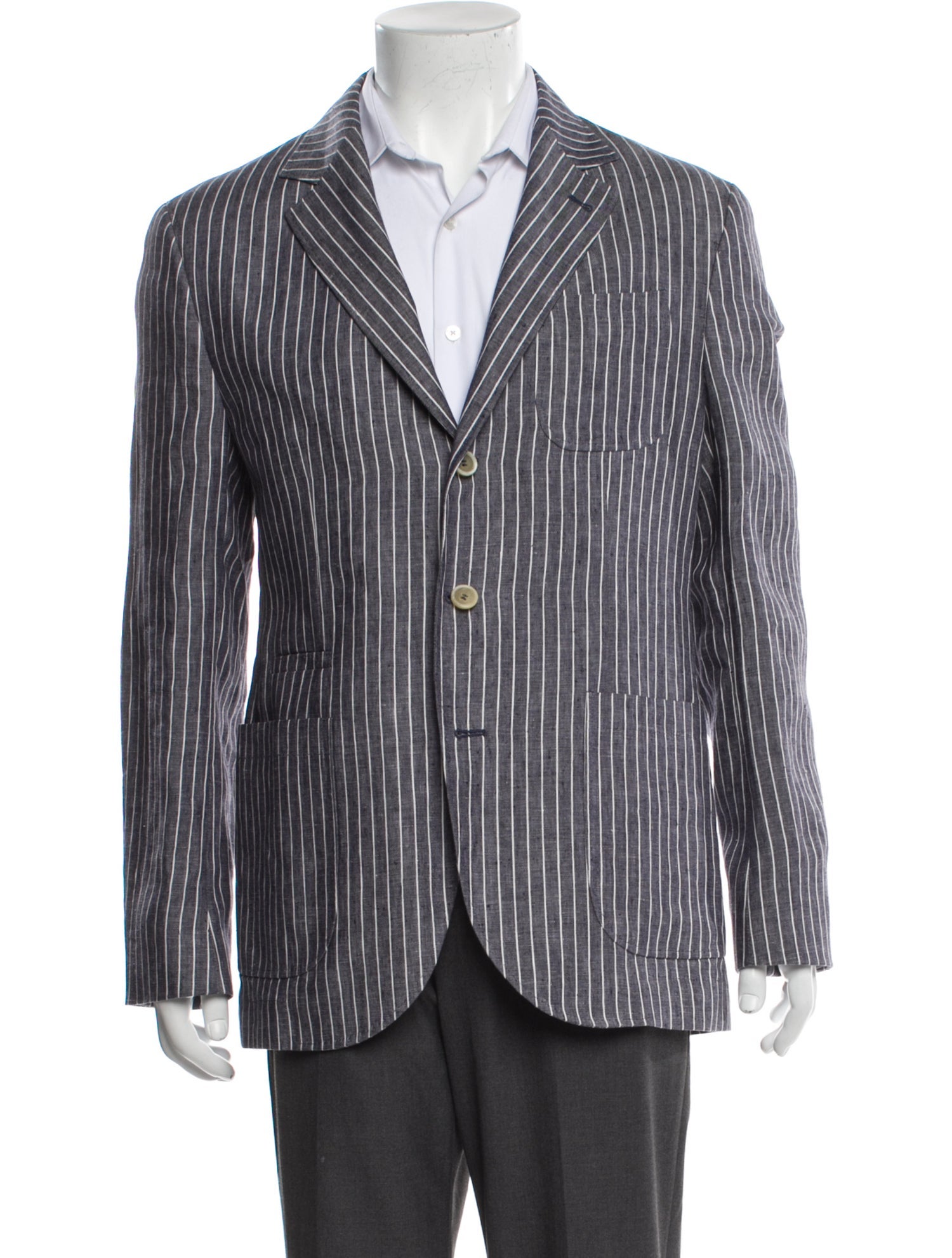 Brunello Cucinelli Linen Striped Sport Coat