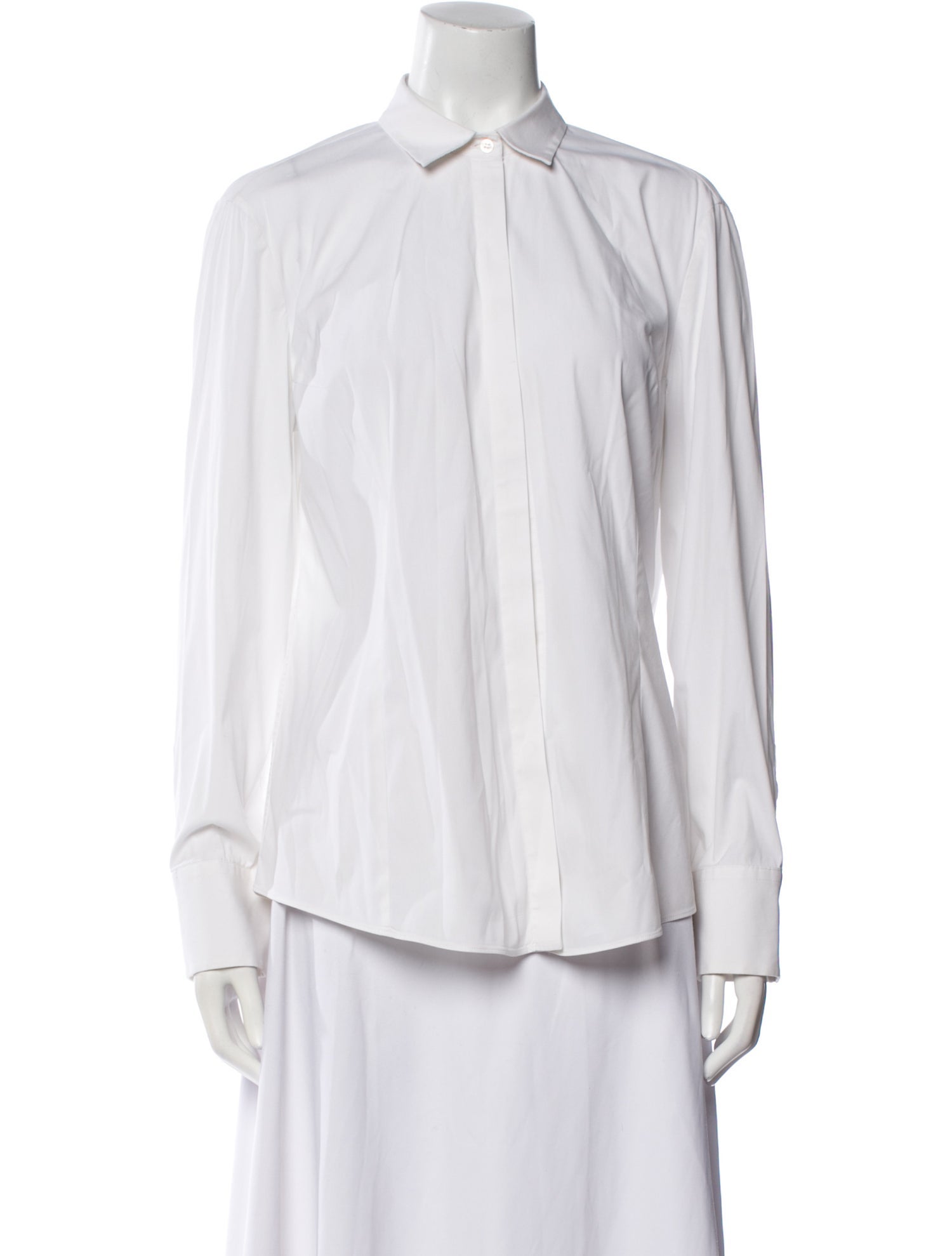 Brunello Cucinelli Long Sleeve Button-Up Top