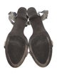 Brunello Cucinelli Monili Suede T-Strap Sandals
