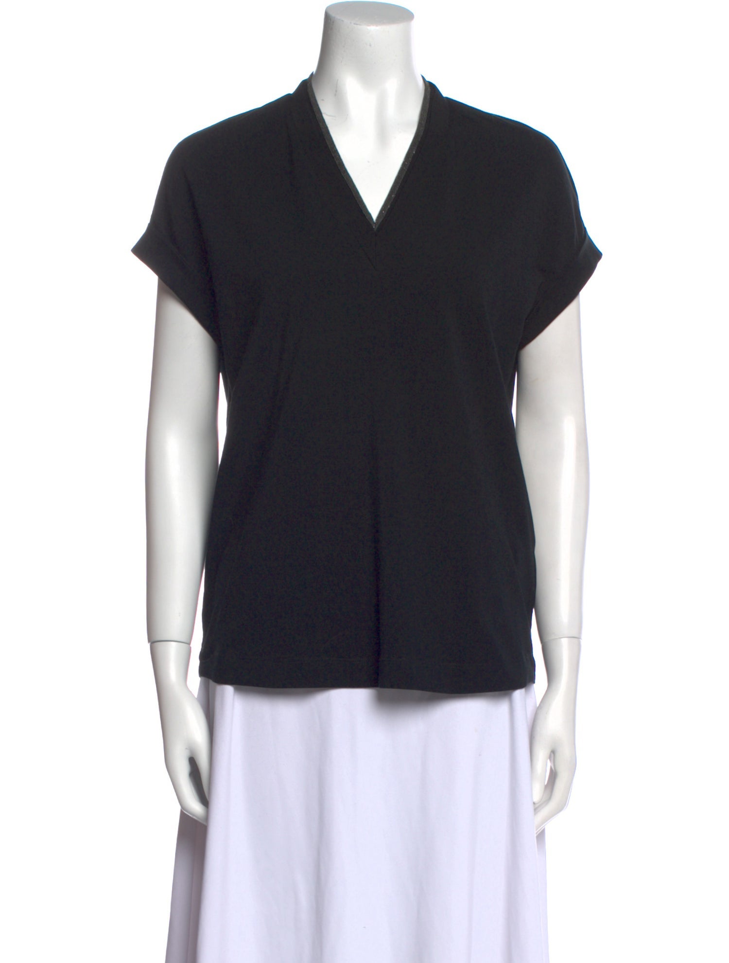 Brunello Cucinelli V-Neck Short Sleeve T-Shirt