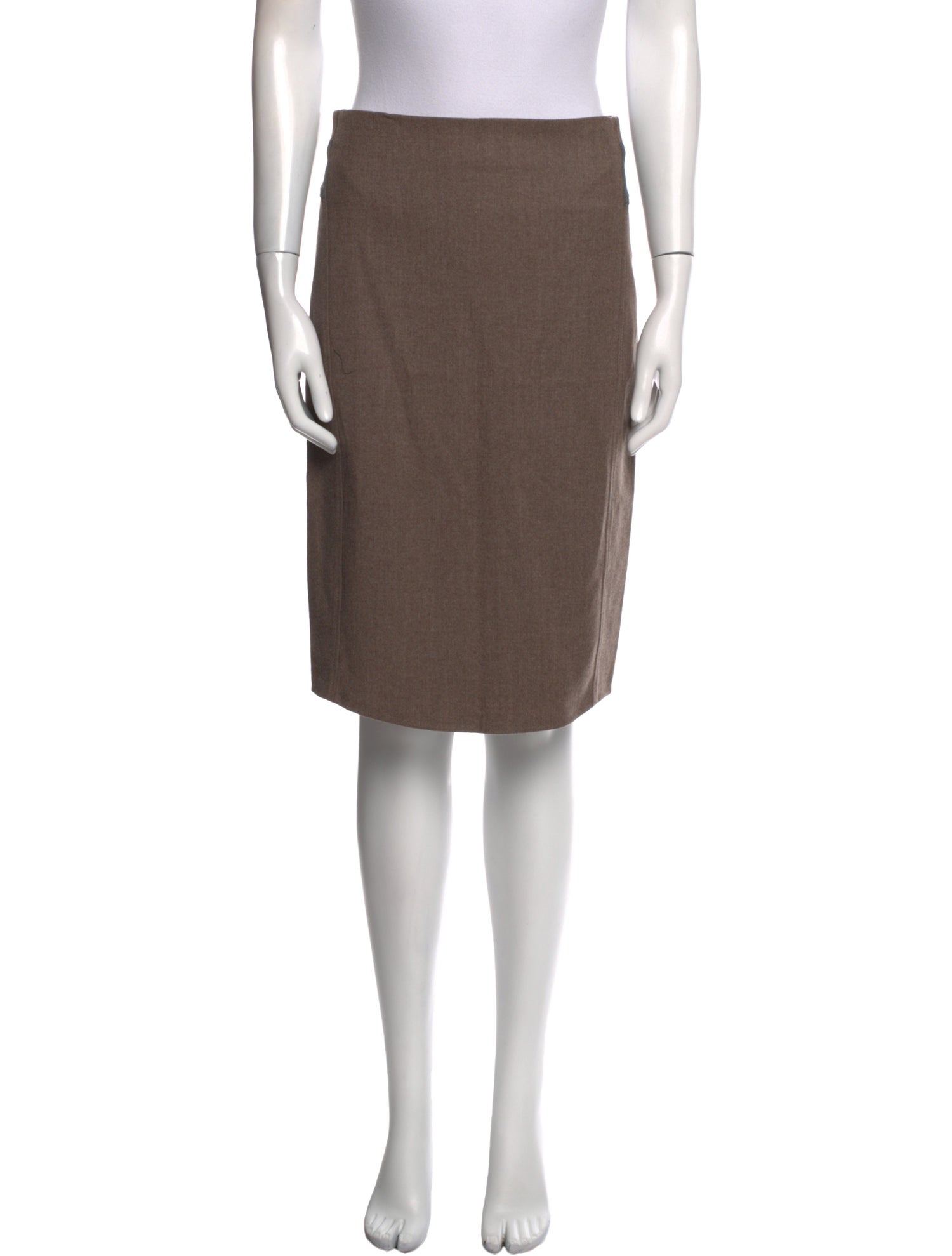 Brunello Cucinelli Virgin Wool Knee-Length Skirt