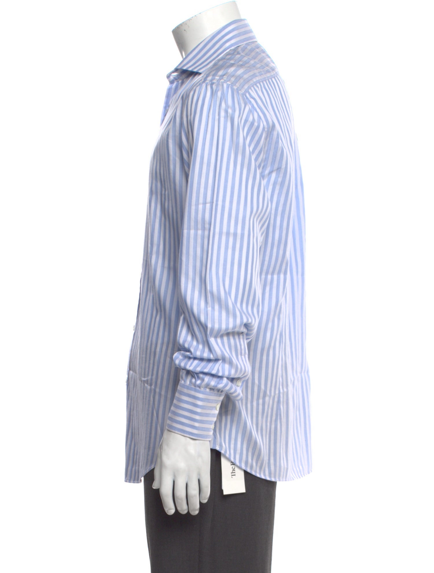 Brunello Cucinelli Striped Long Sleeve Dress Shirt