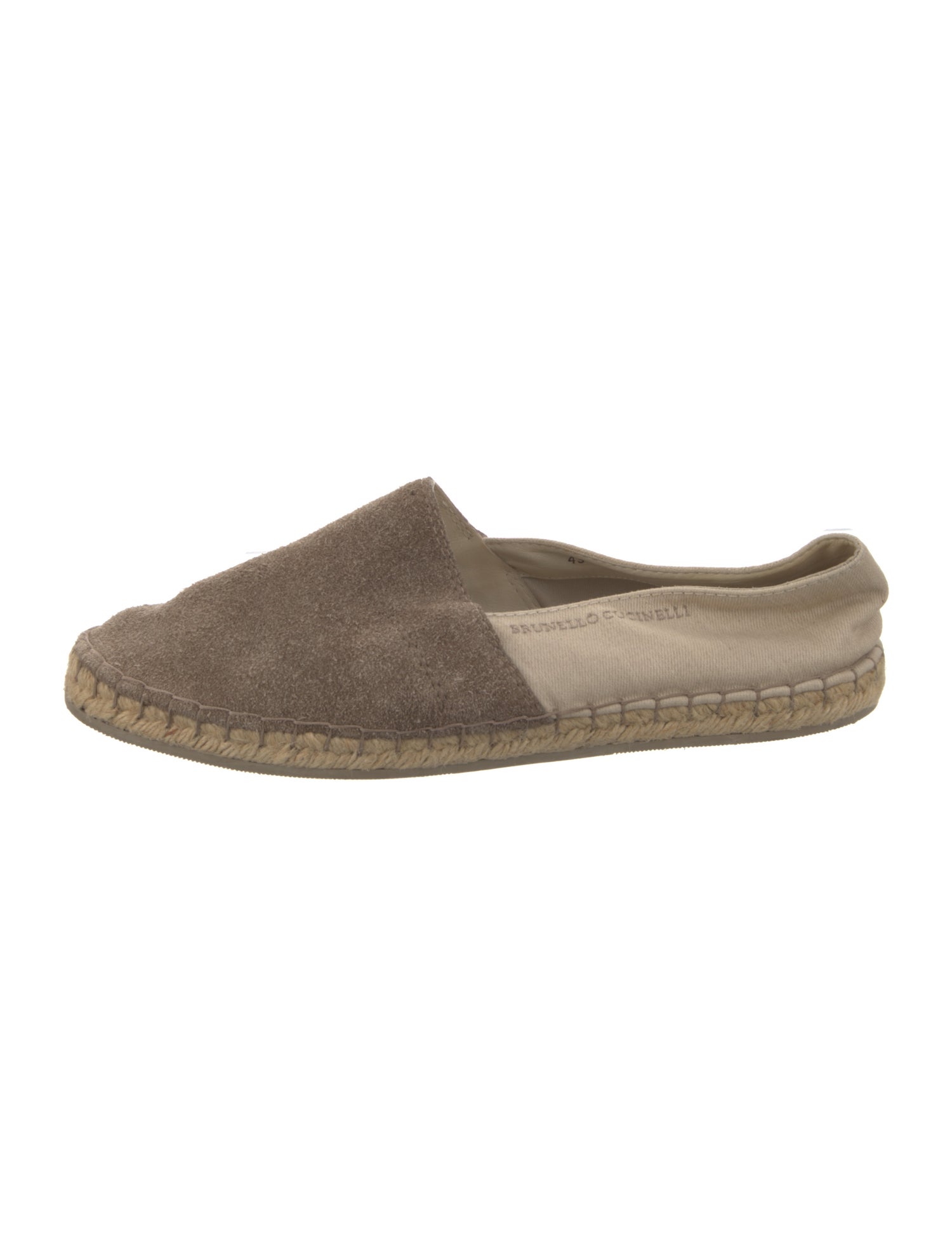 Brunello Cucinelli Suede Colorblock Pattern Espadrilles
