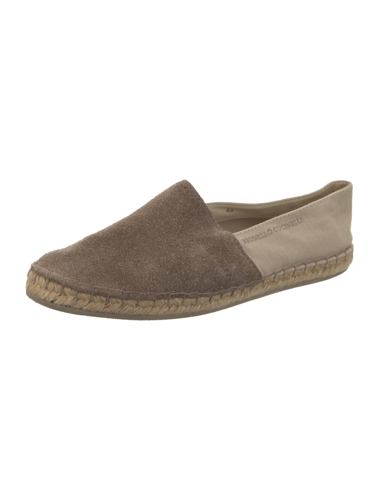 Brunello Cucinelli Suede Colorblock Pattern Espadrilles