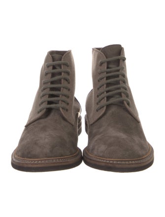 Brunello Cucinelli Suede Lace-Up Boots