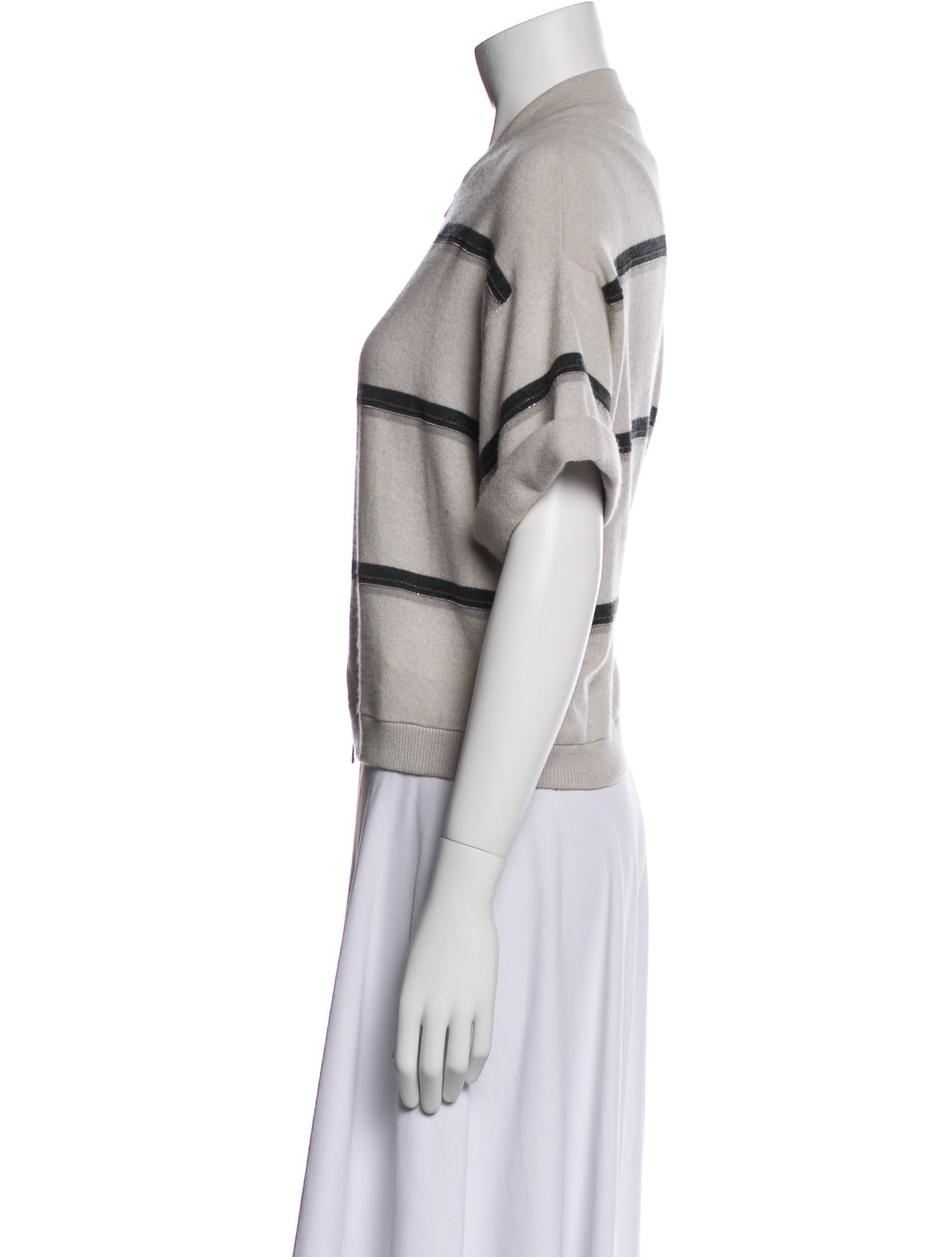 Brunello Cucinelli Cashmere Striped Jacket