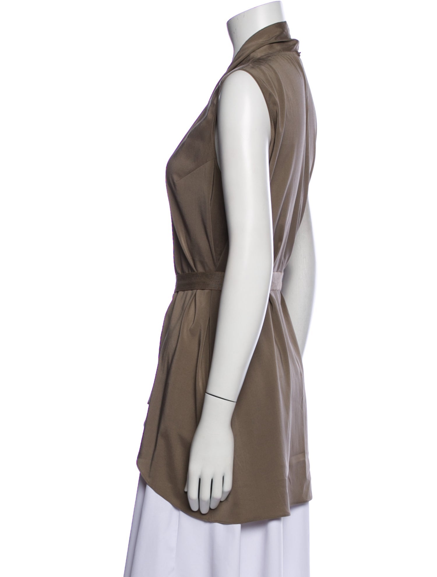 Brunello Cucinelli Silk V-Neck Top