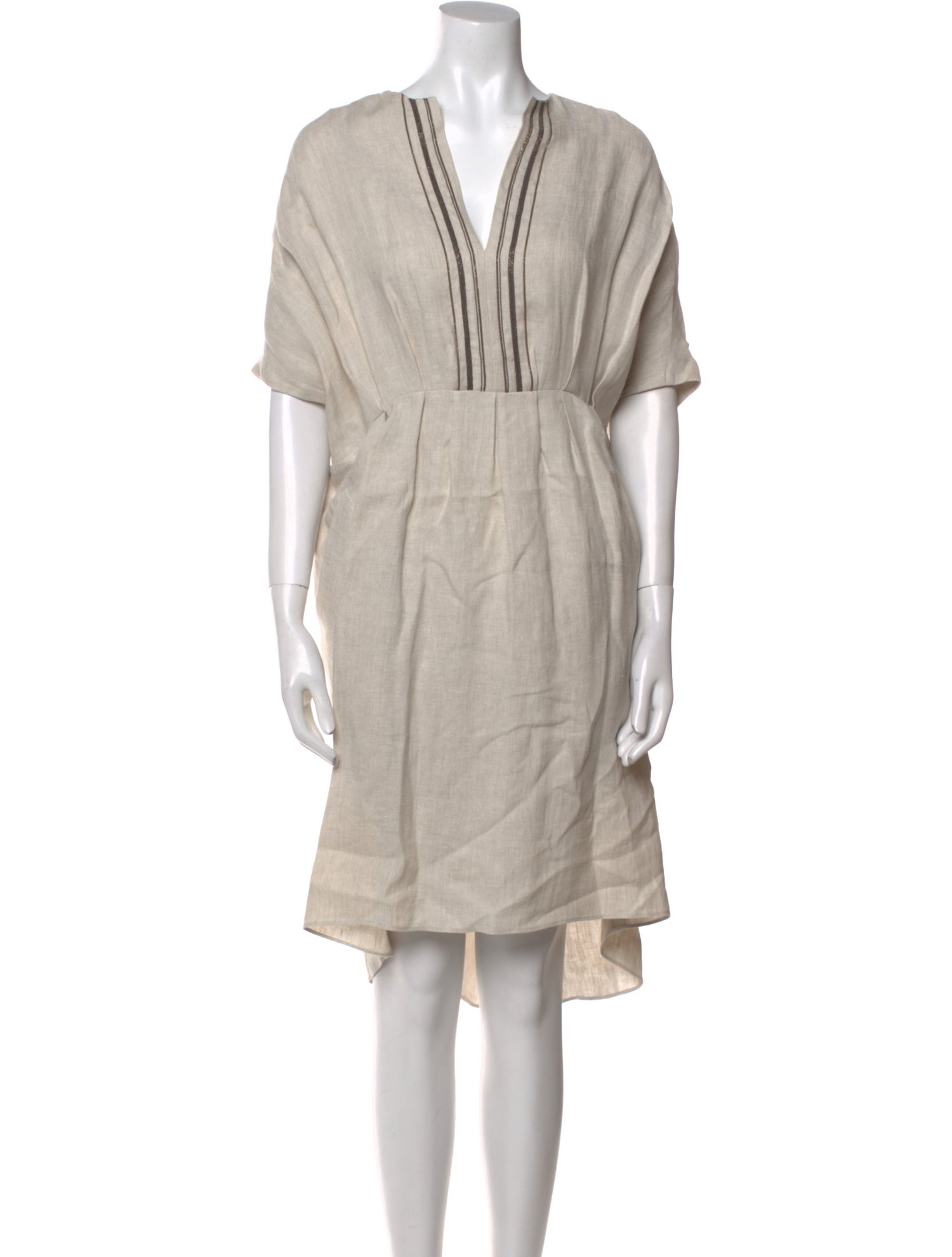 Brunello Cucinelli Linen Midi Length Dress