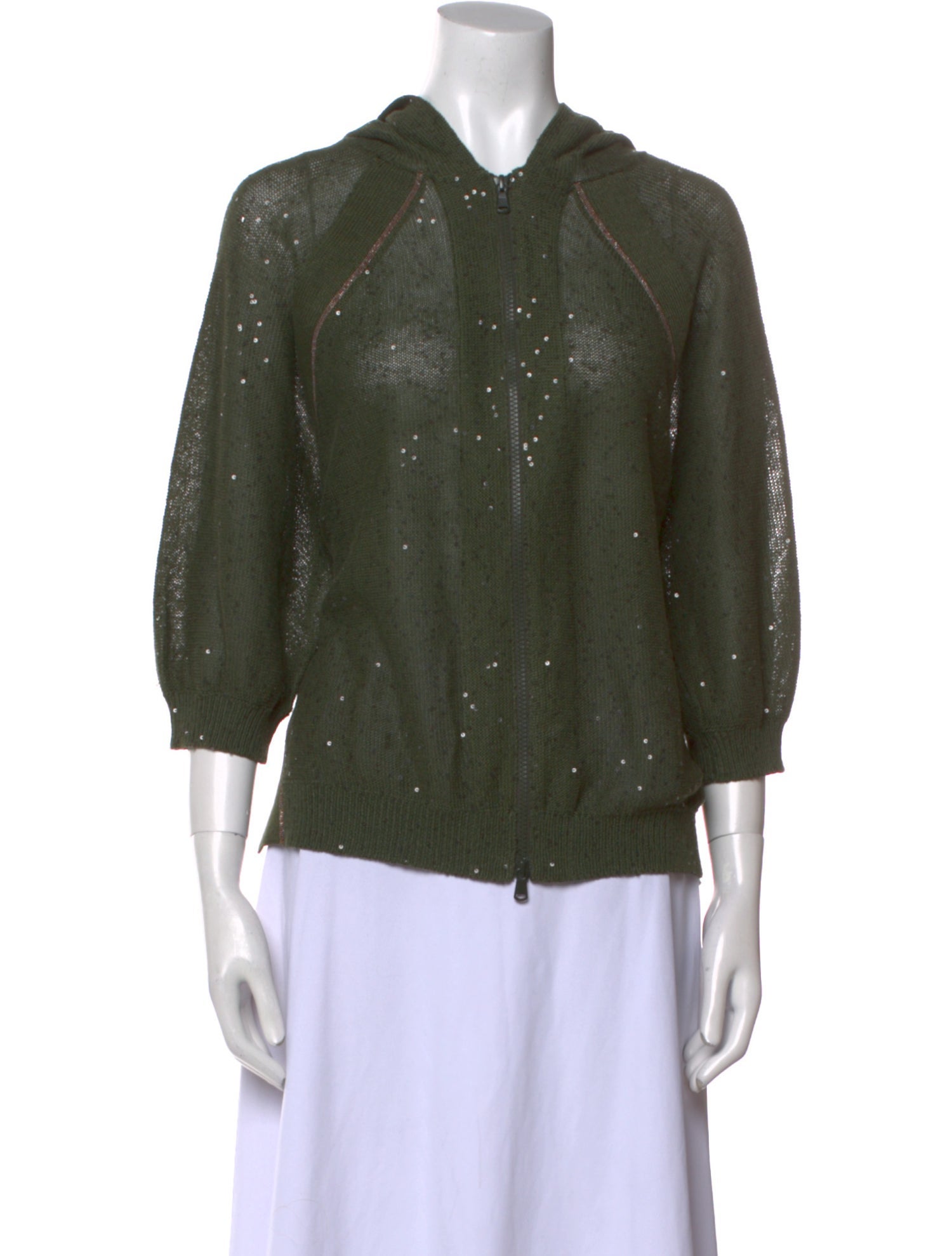 Brunello Cucinelli Linen Crew Neck Sweater