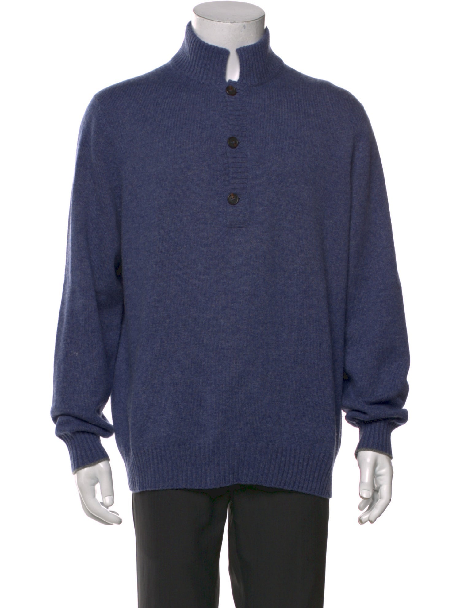 Brunello Cucinelli Cashmere Mock Neck Polo Sweater