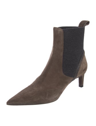 Brunello Cucinelli Monili Suede Chelsea Boots