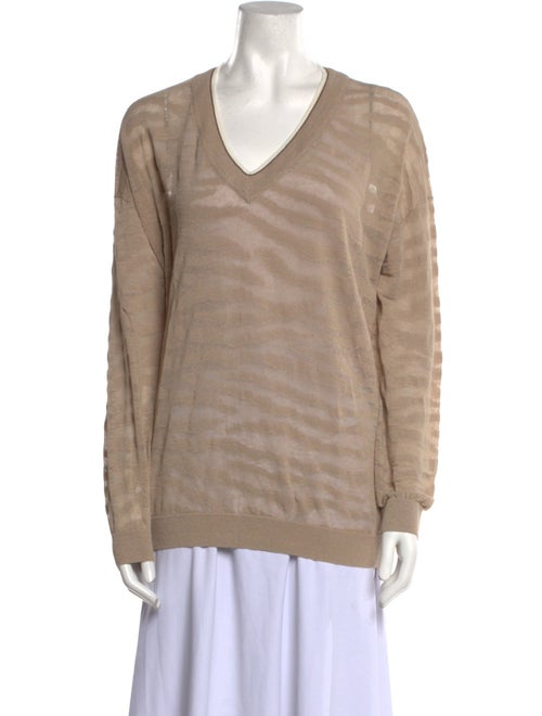 Brunello Cucinelli Linen V-Neck Sweater
