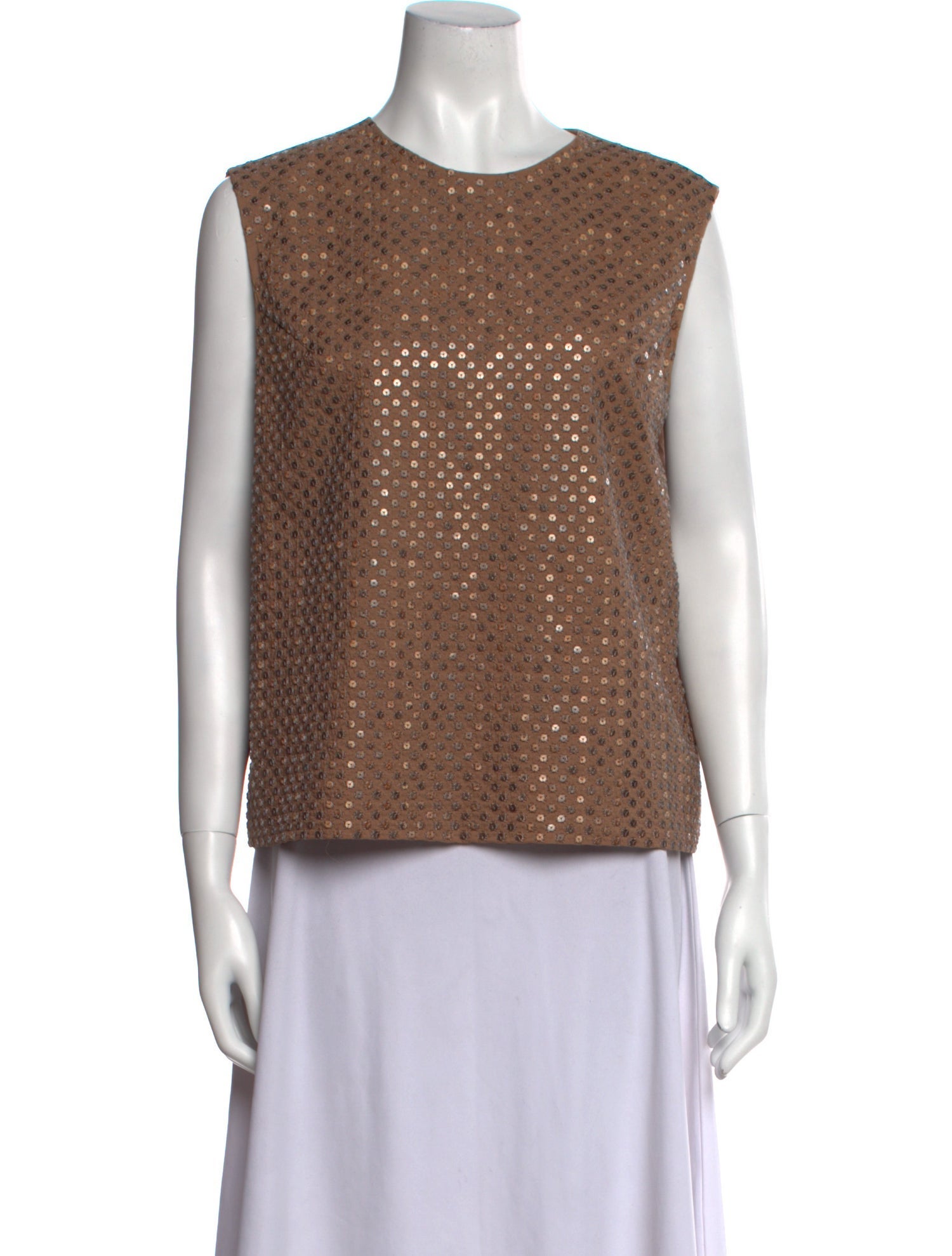 Brunello Cucinelli Patterned Crew Neck Top