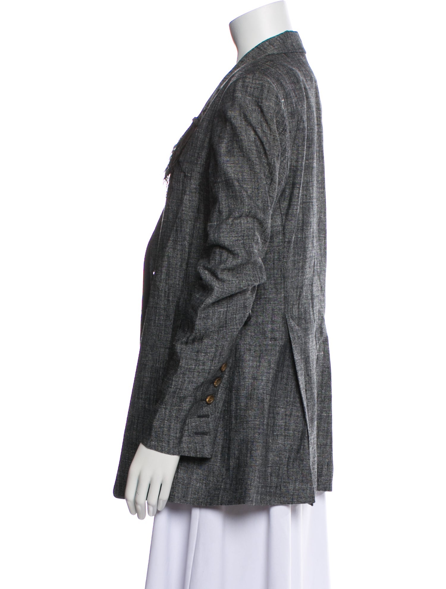 Brunello Cucinelli Silk Plaid Print Blazer