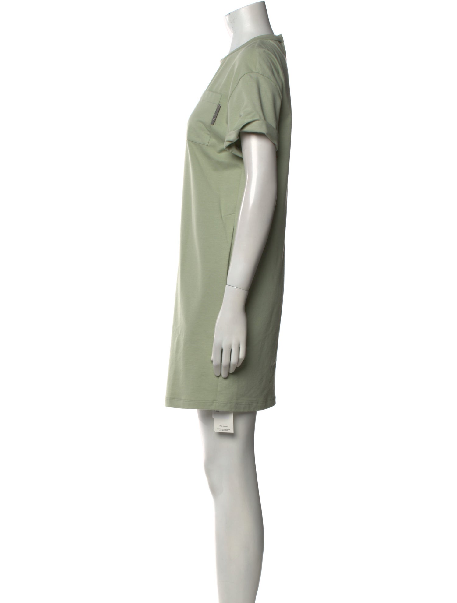 Brunello Cucinelli Crew Neck Mini Dress