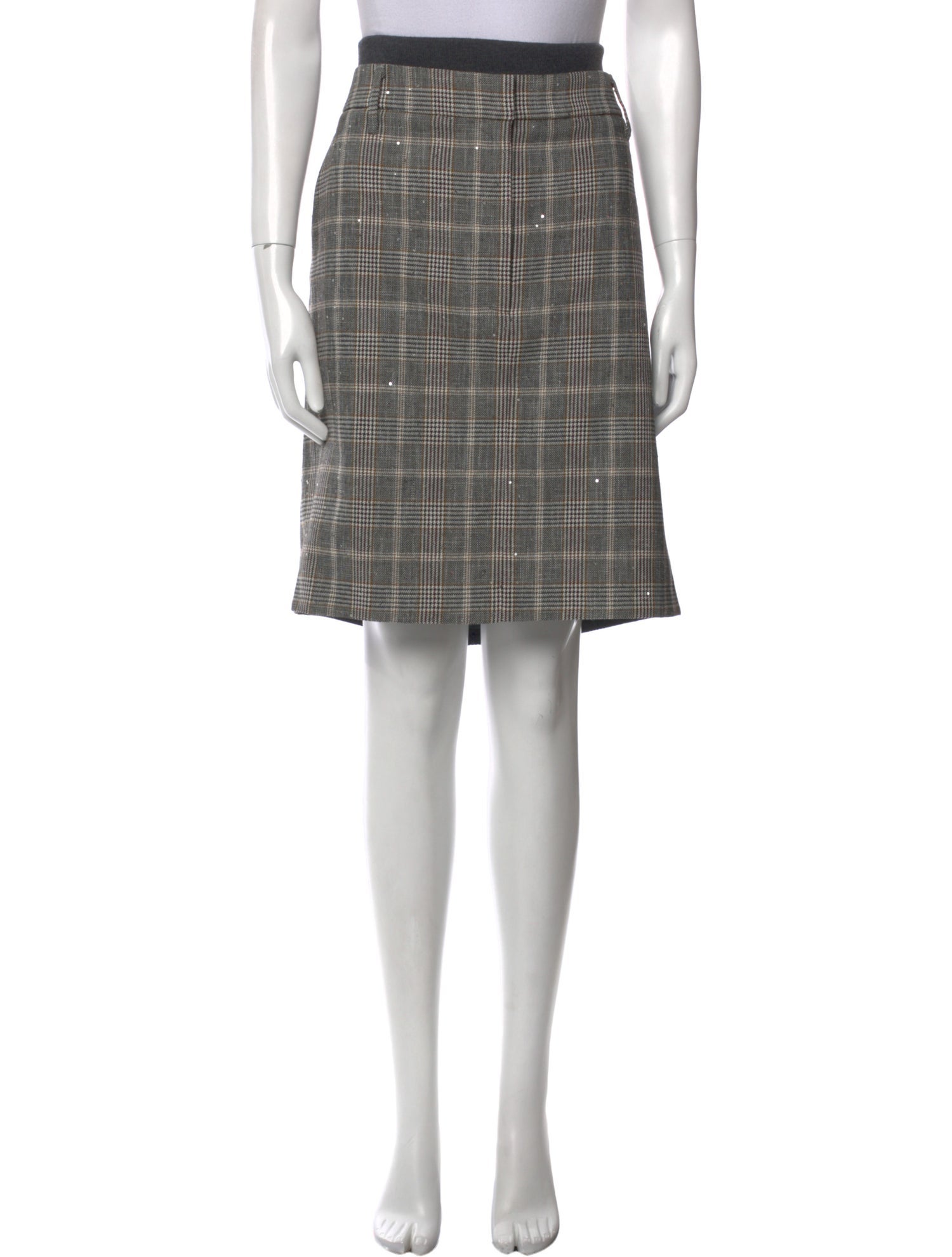 Brunello Cucinelli Virgin Wool Knee-Length Skirt w/ Tags