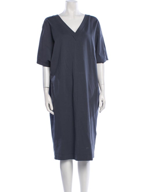 Brunello Cucinelli V-Neck Midi Length Dress