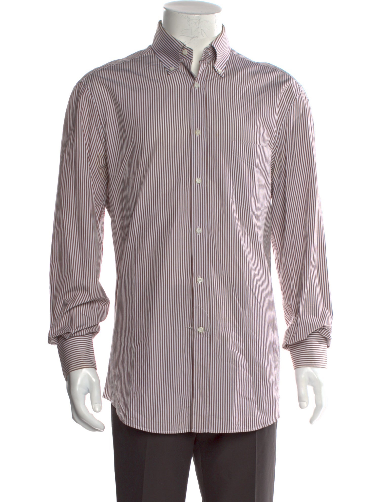 Brunello Cucinelli Striped Long Sleeve Shirt