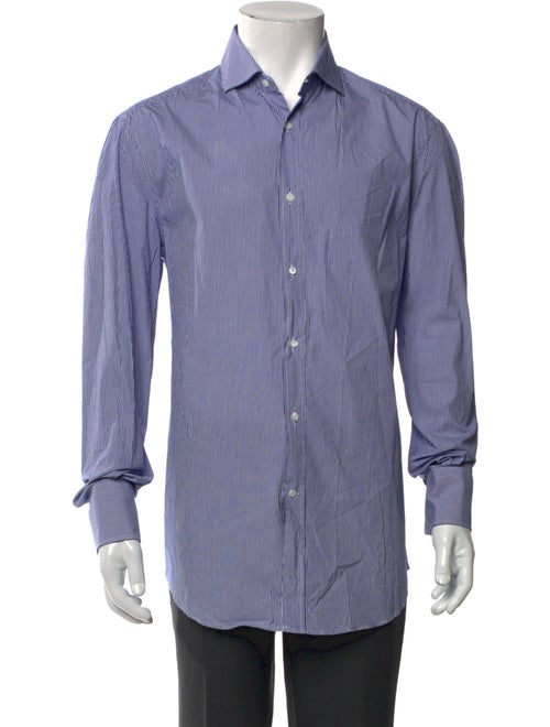 Brunello Cucinelli Striped Long Sleeve Dress Shirt