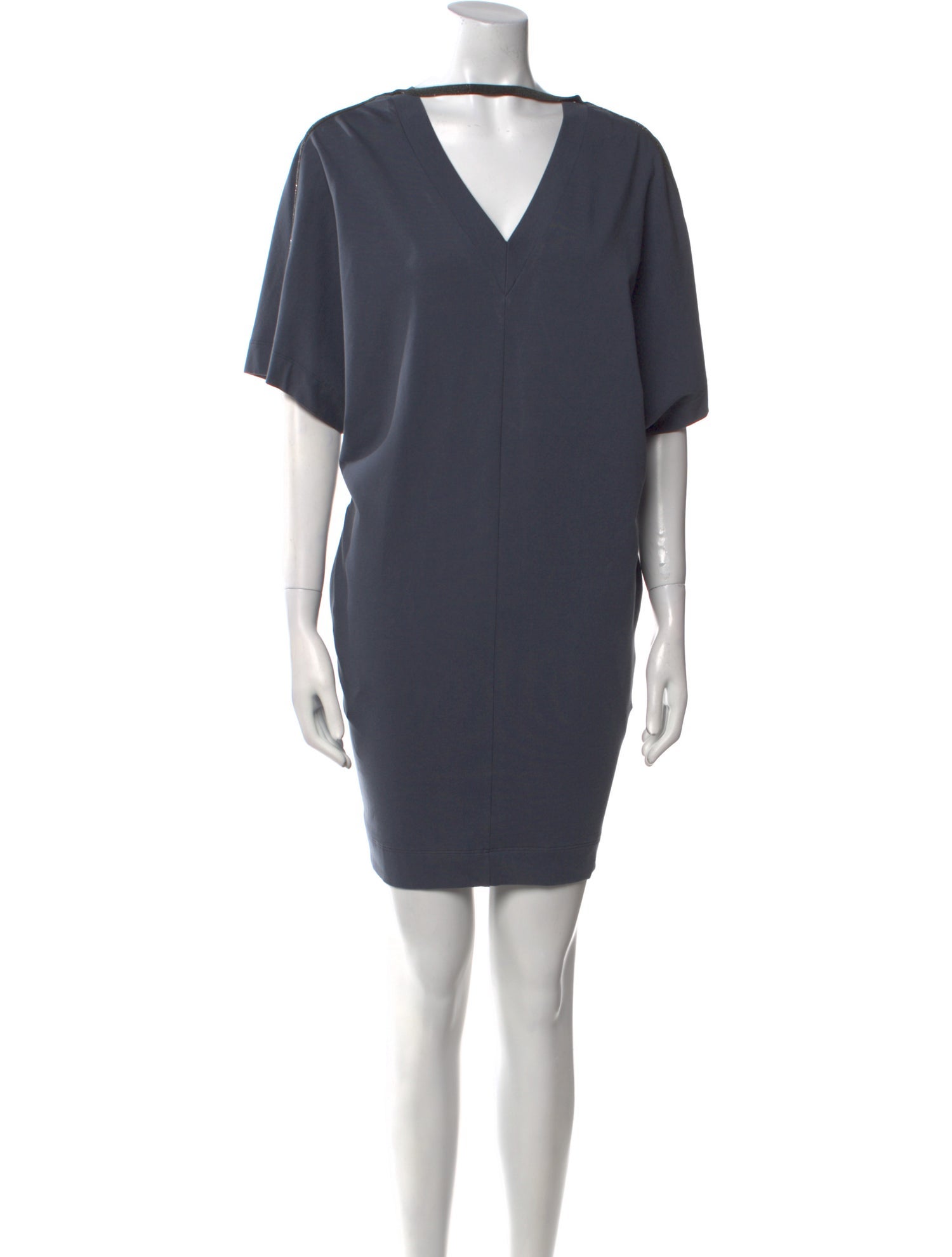 Brunello Cucinelli V-Neck Mini Dress