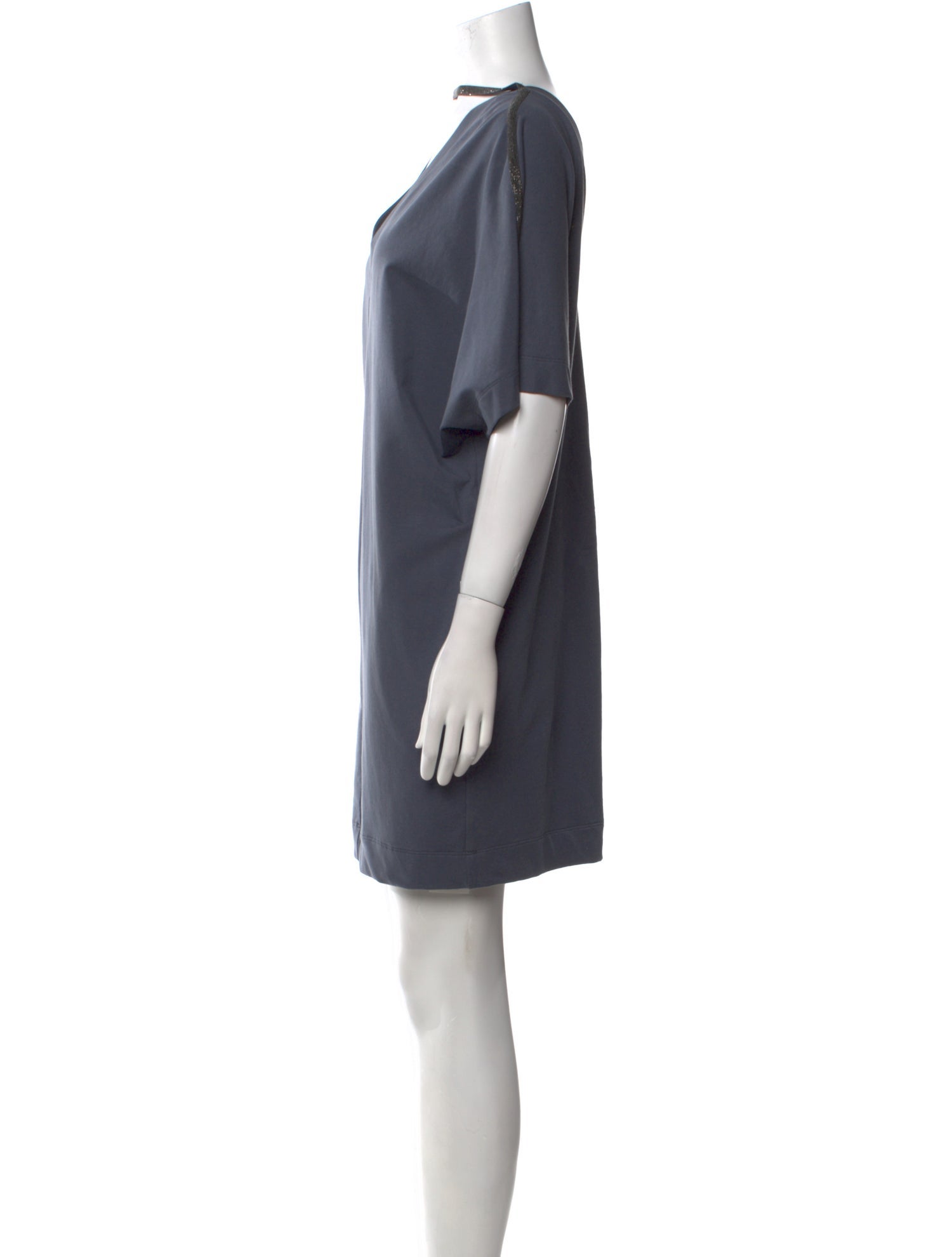 Brunello Cucinelli V-Neck Mini Dress