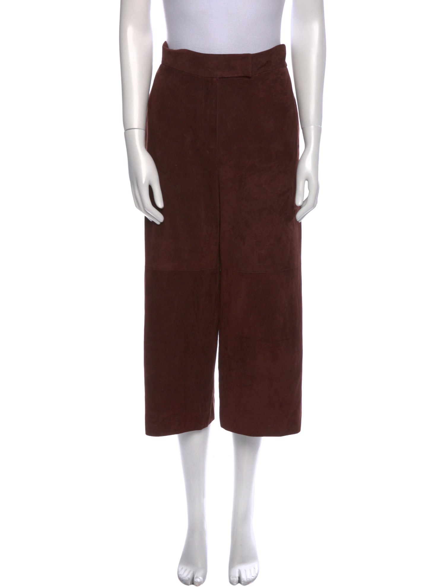 Brunello Cucinelli Leather Wide Leg Pants