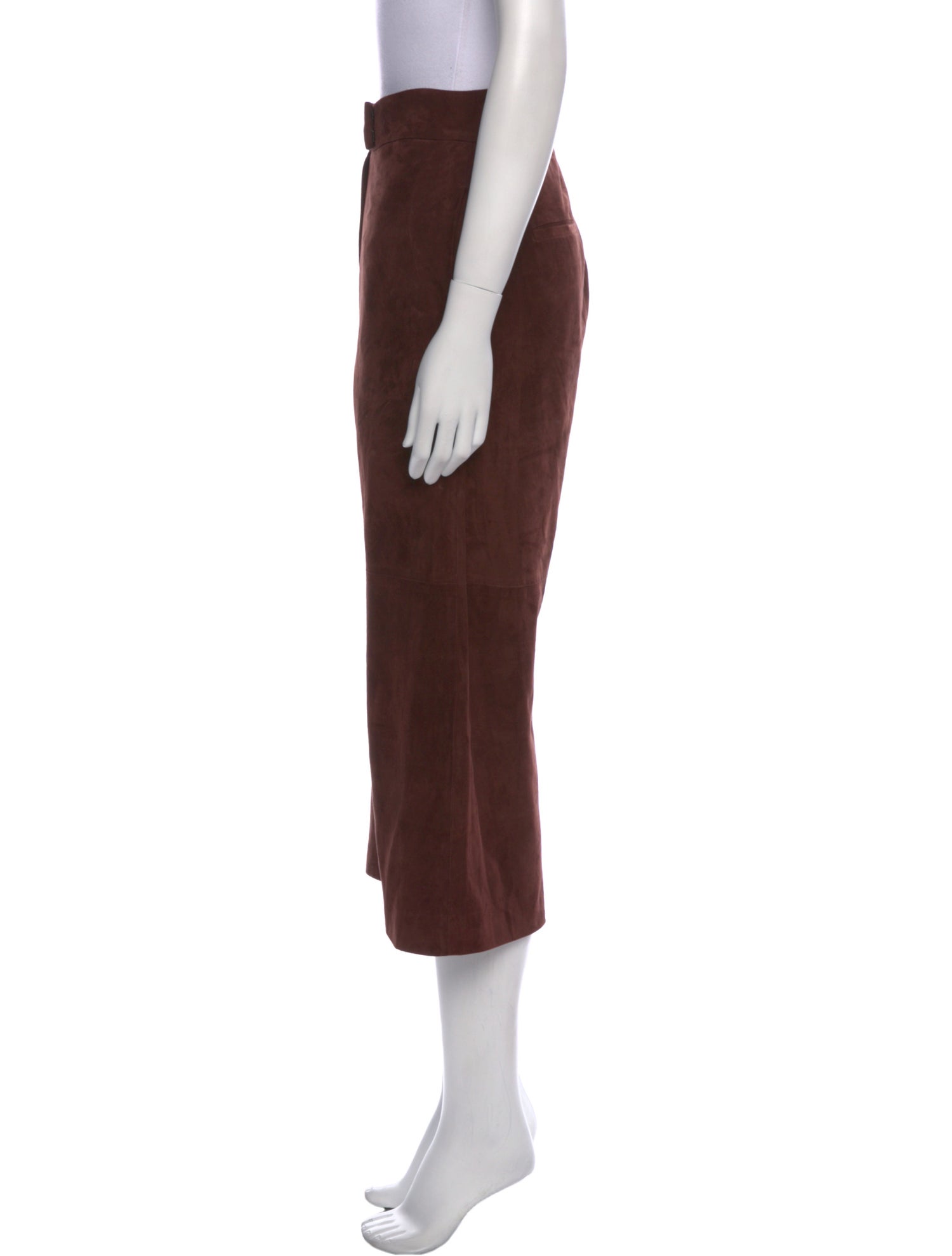 Brunello Cucinelli Leather Wide Leg Pants