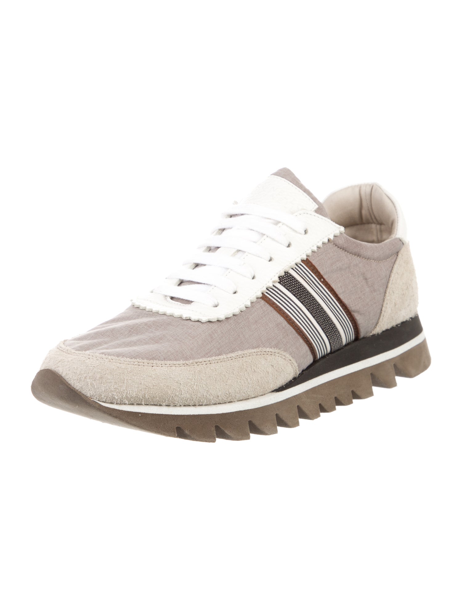 Brunello Cucinelli Suede Beaded Accents Sneakers