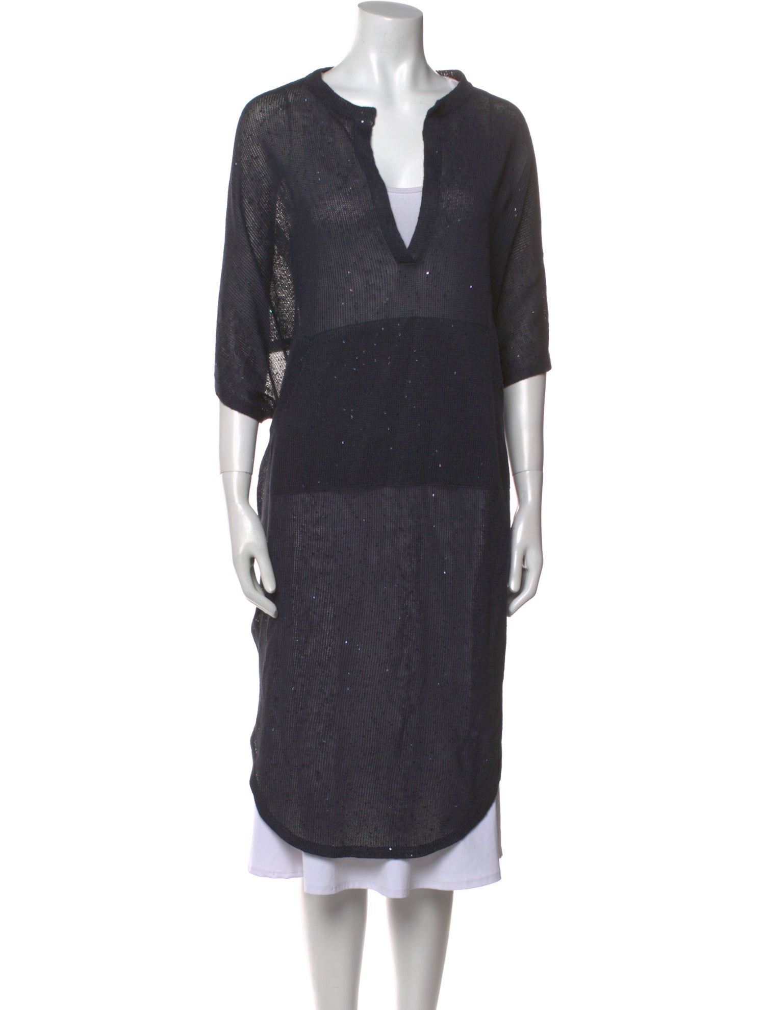 Brunello Cucinelli Linen V-Neck Tunic