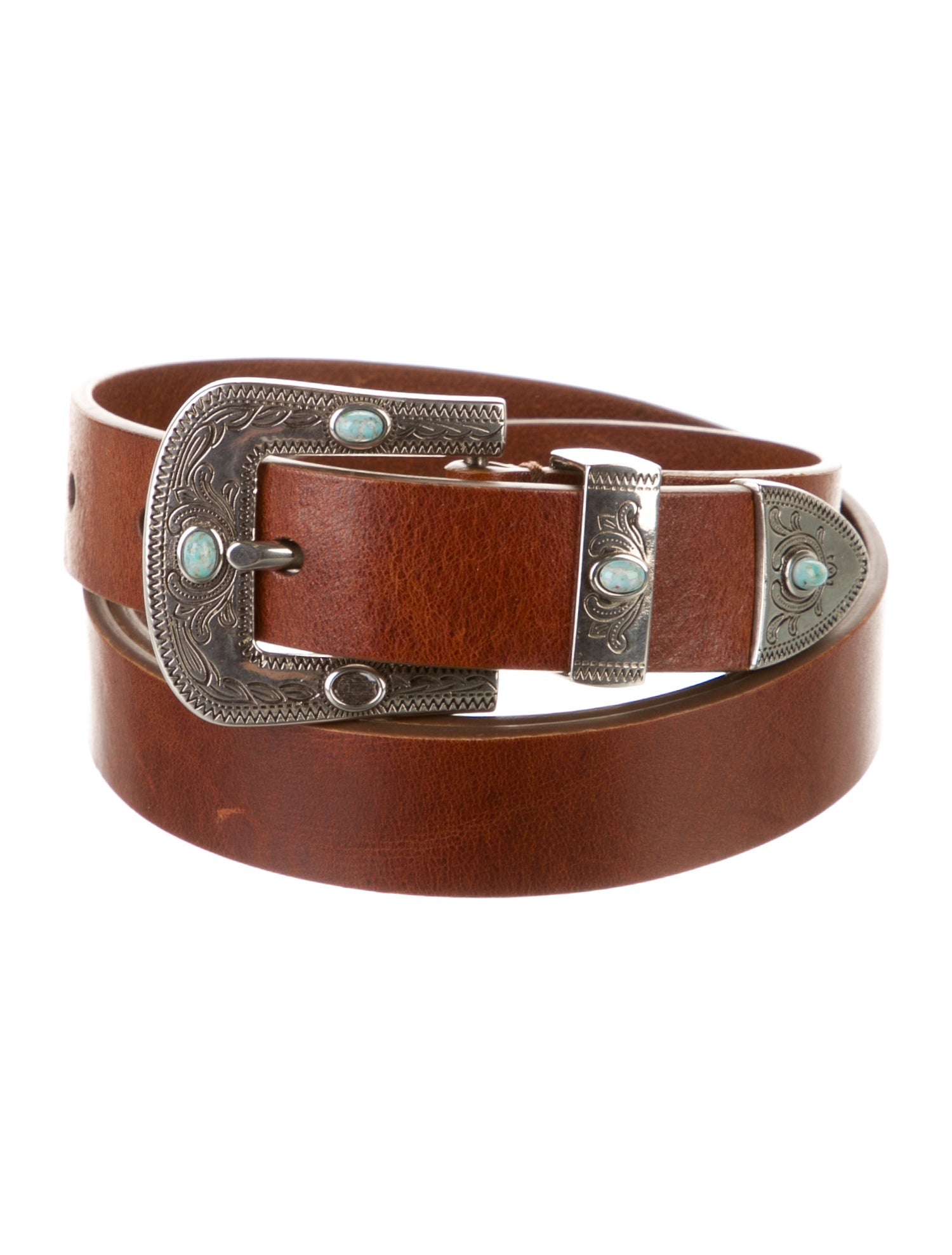 Brunello Cucinelli Leather Studded Accents Belt