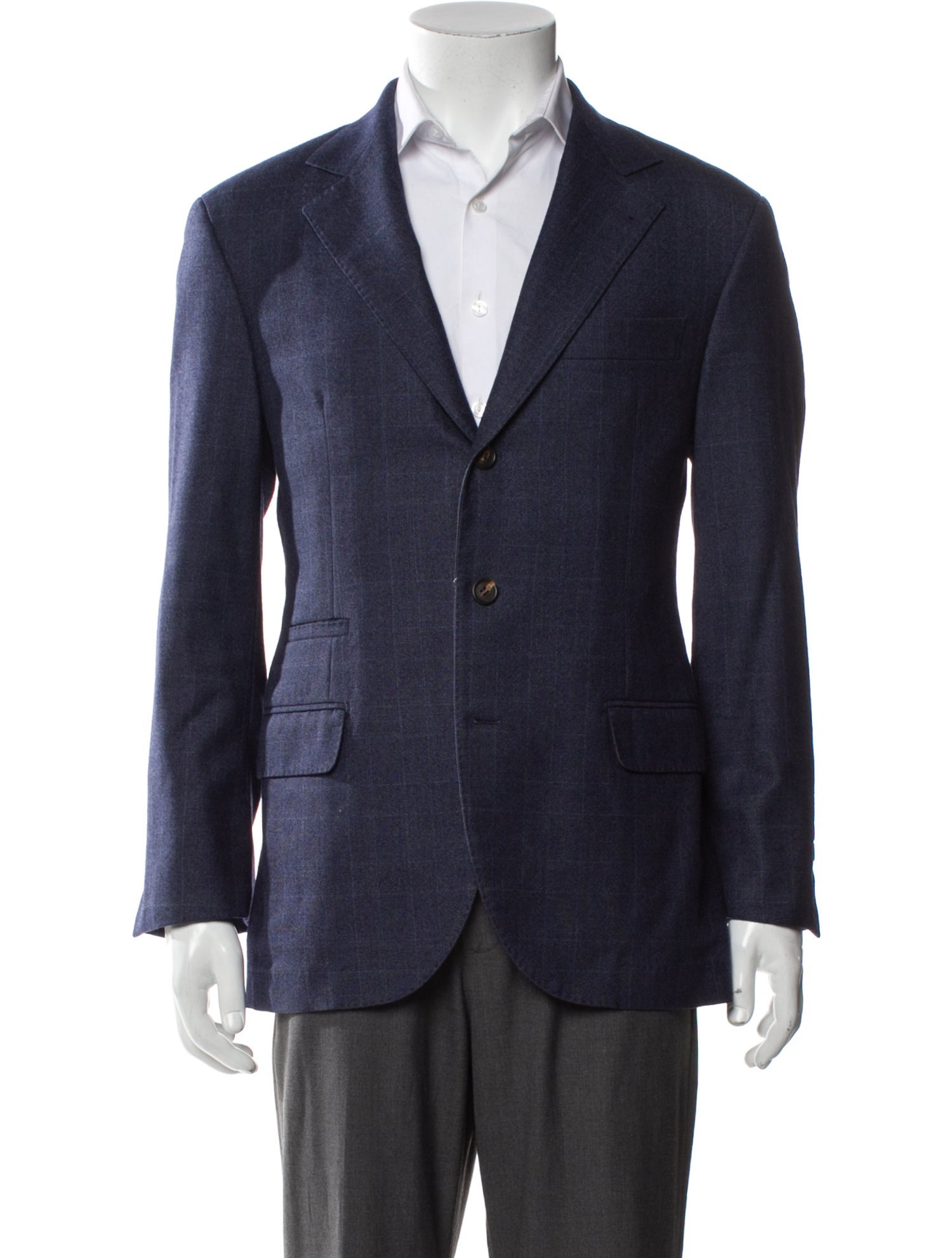Brunello Cucinelli Plaid Print Blazer