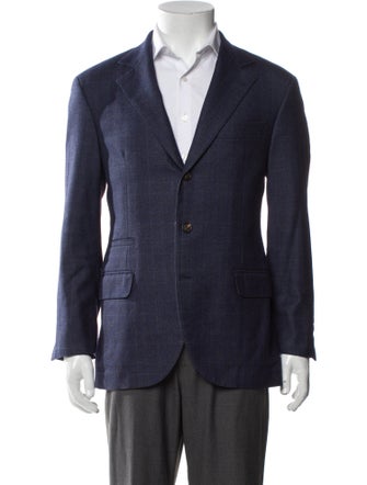 Brunello Cucinelli Plaid Print Blazer