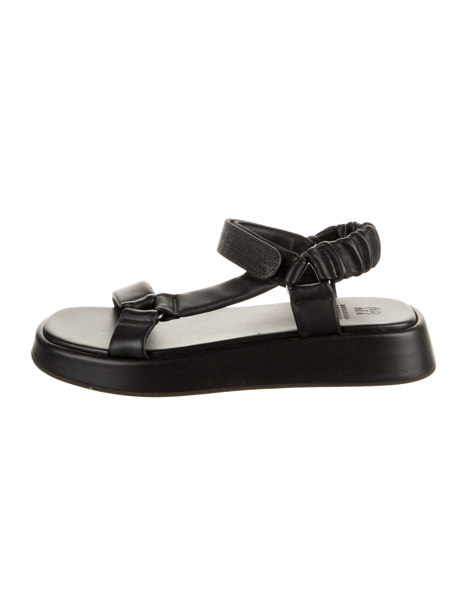 Brunello Cucinelli Monili Leather Sandals