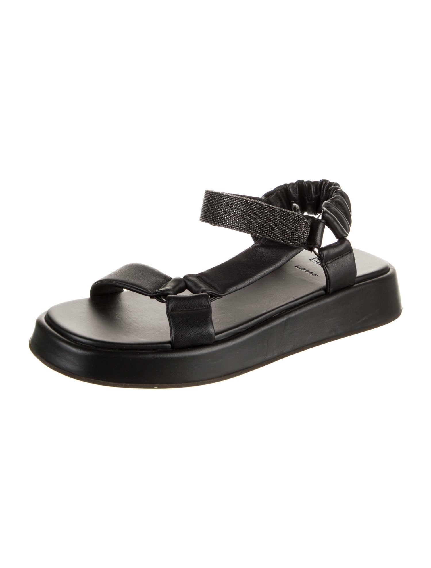Brunello Cucinelli Monili Leather Sandals